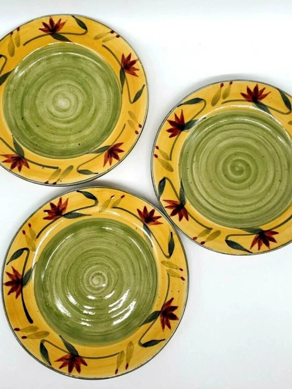 Pier 1 Hand Painted (Elizabeth) Salad Plates 8.25